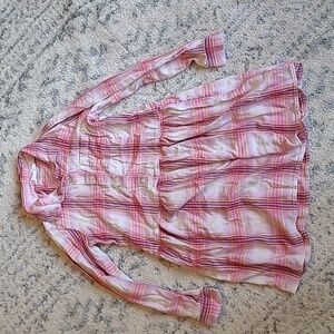 Girl's pink plaid Gap dress size large